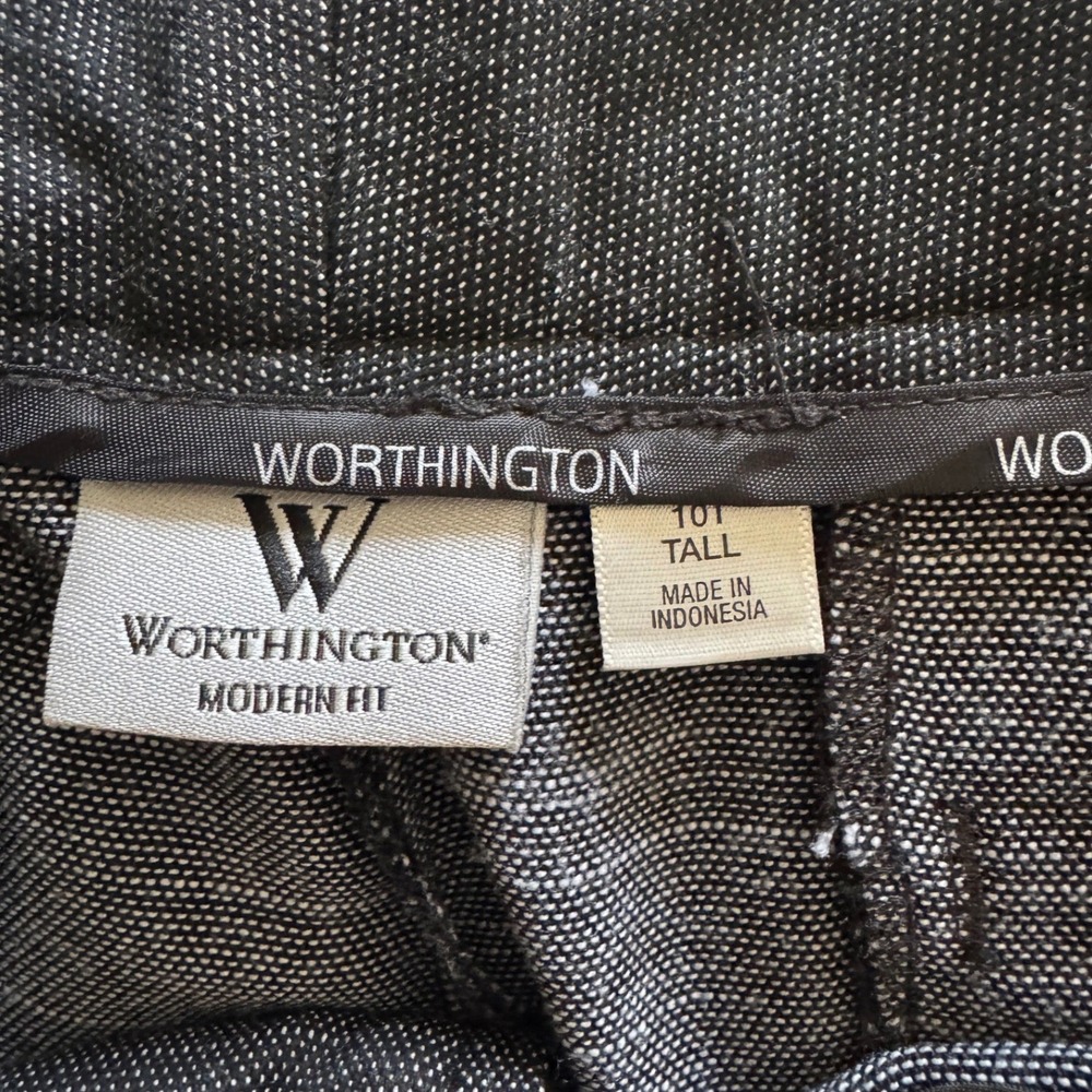 Worthington Dress Pants Gray Modern Fit Straight Leg Women's Size 10 Tall - Picture 3 of 6